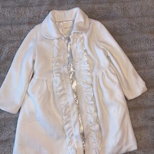 Copper Key Cream Ruffled Pea Coat